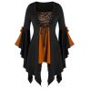 Adult Female Costumes to Hire - Medieval - Orange & Black Top